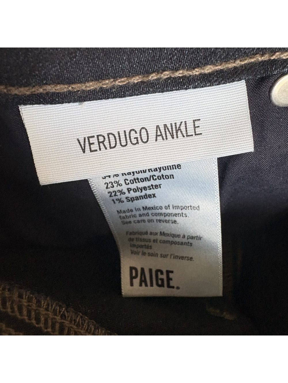 PAIGE Verdugo Ankle Skinny Jeans Women Size 27 Dark Wash Denim Stretch - Picture 7 of 7